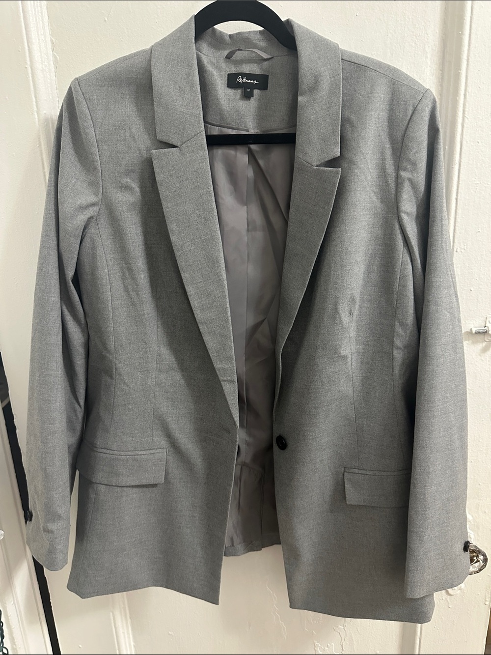 Reitmans Gray Single-Button Women's Blazer